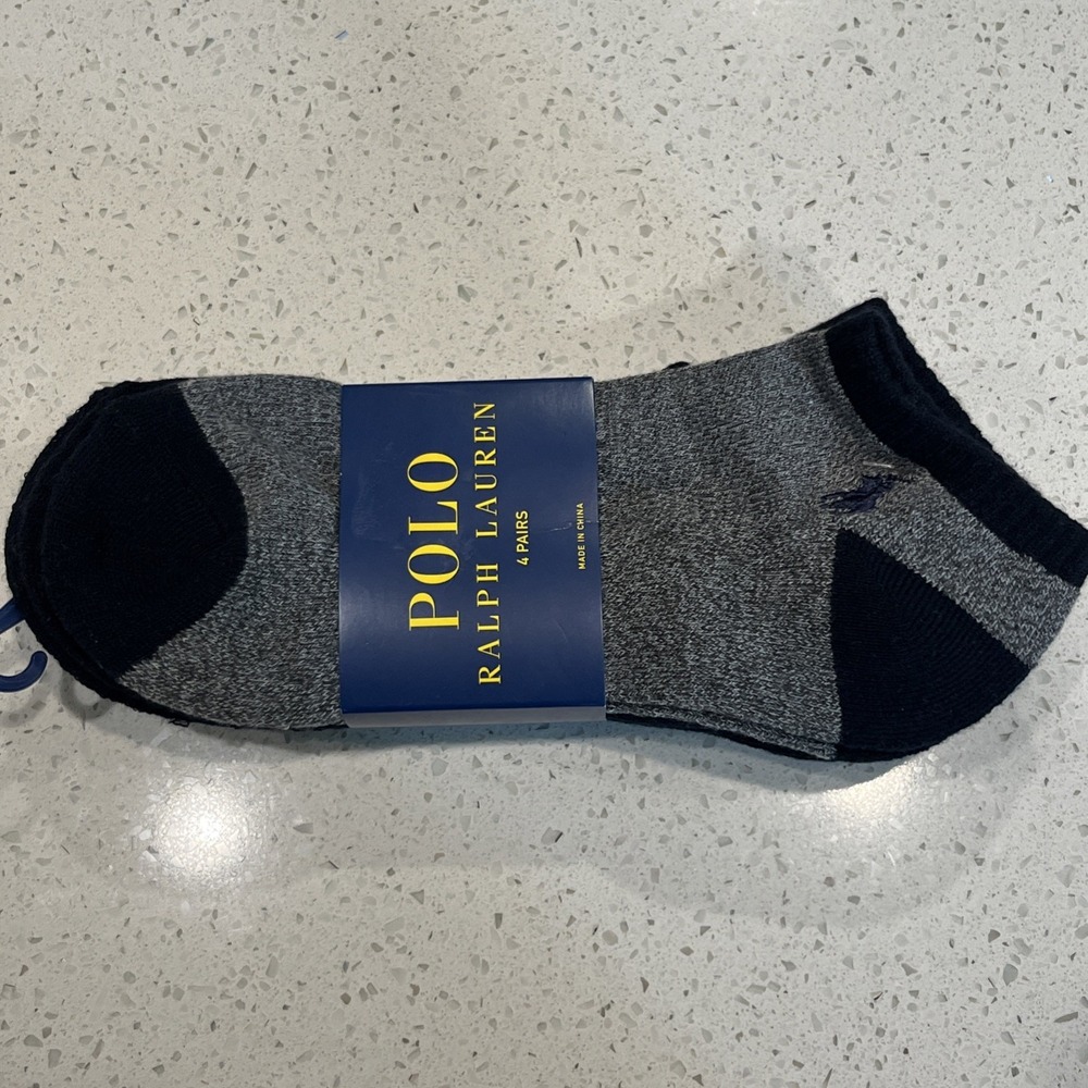 Polo Ralph Lauren MEN 4-Pack Socks No Show Classic Sport Half Cushion Multicolor